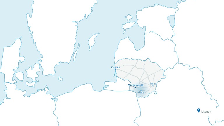 Mapa que muestra la ubicación de la planta Benninghoven